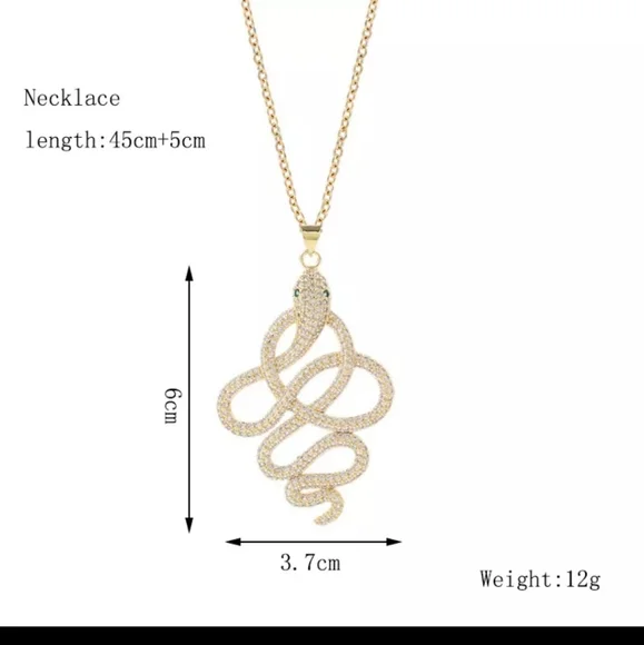 Luxury Serpent Crystals Pendant With necklace - Picture 2 of 3